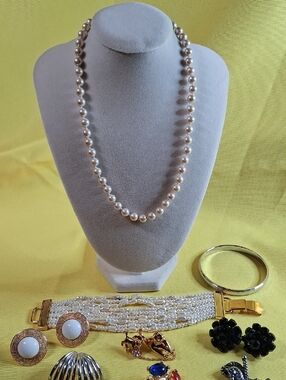 All Signed Jewelry Lot Featuring Avon, Monet, Trifari, Napier, Etc.